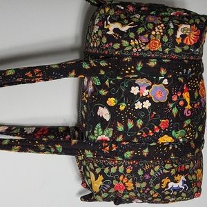 Vera Bradley vintage RARE Unicorn Deer Rabbit Squirrel Rooster print duffel